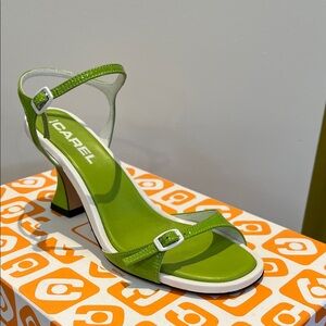 Carel Women's Lime Green Strappy Heels